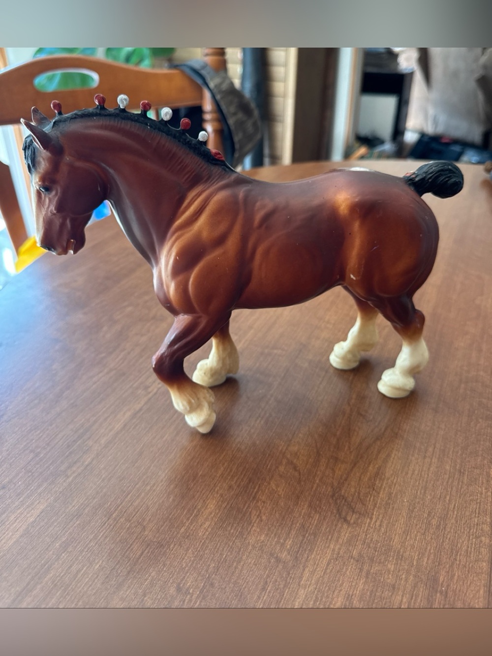 Breyer Clydesdale Draft Horse Red & White Bobs Vintage